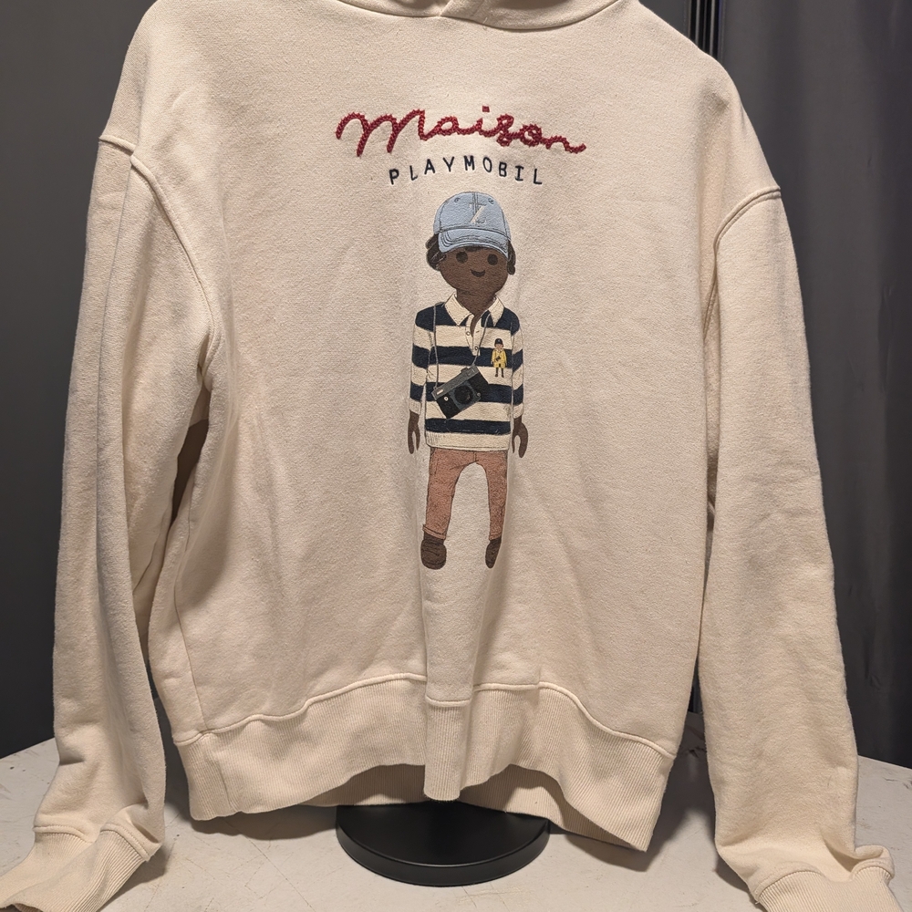 Zara Cream Graphic Sweater for Men